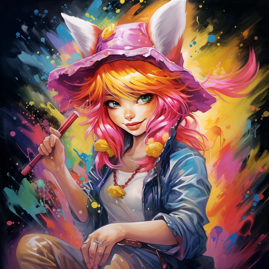 Rebel punk witch character representing fantasy quest games